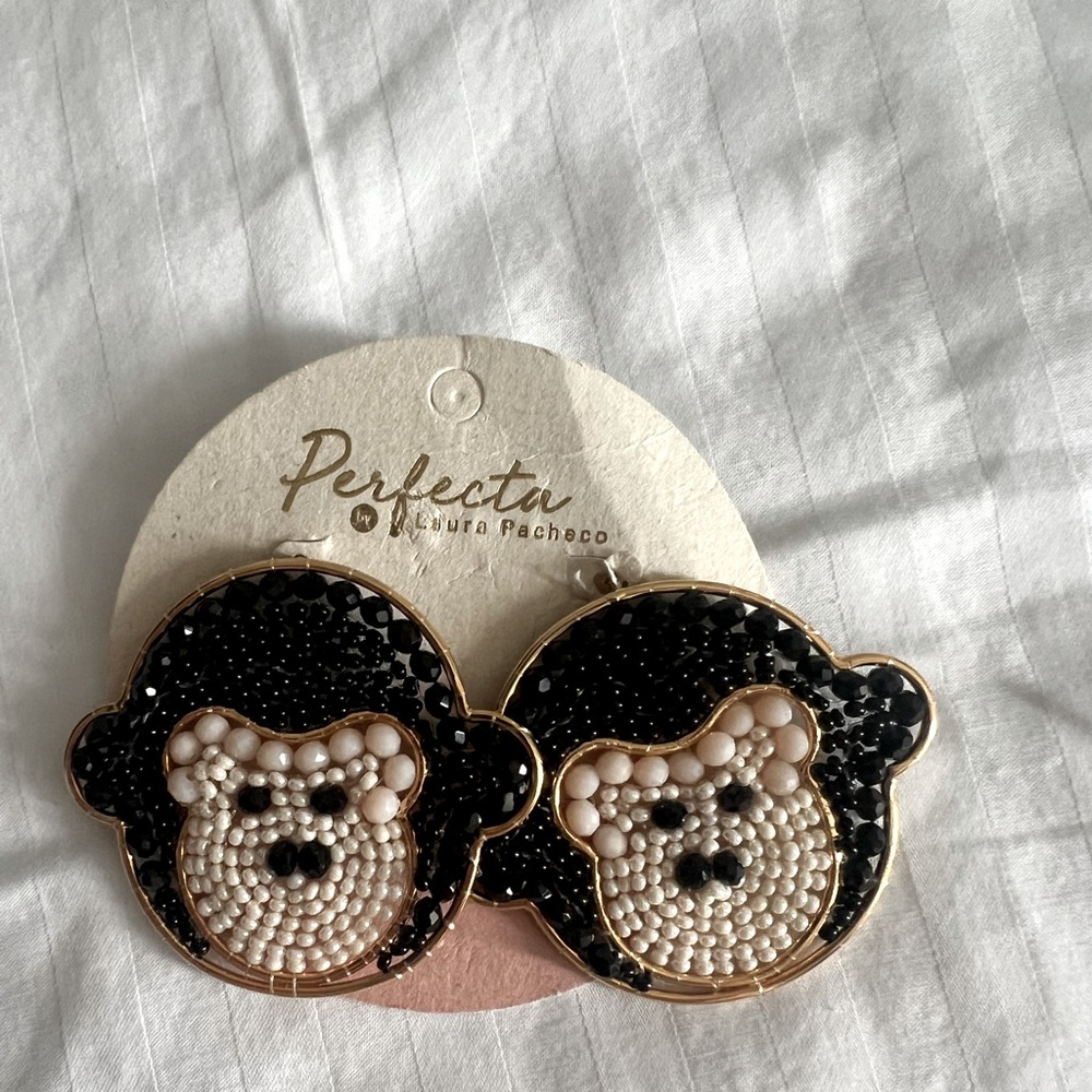Beaded Monkey Earrings